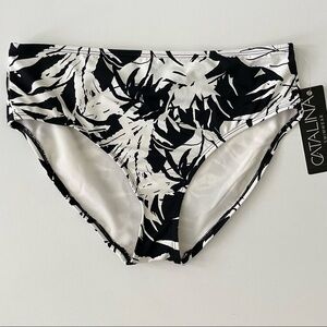 Catalina Swimwear Mid Rise Scoop Bikini Bottom Size S